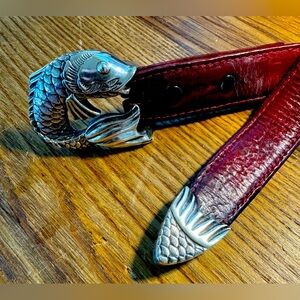 Sterling Silver Fish Buckle, Tip Protector, J. Deegan, 1997